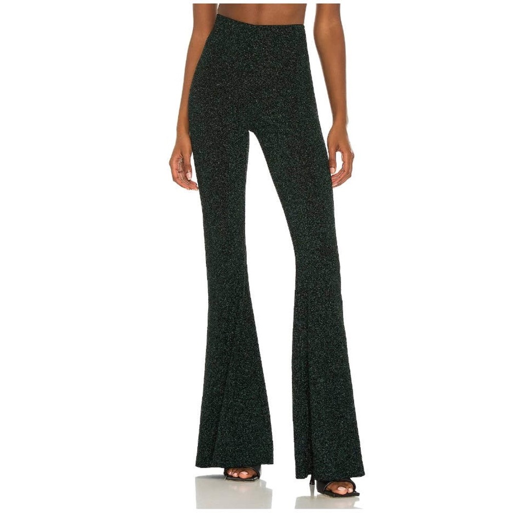 Disco Mermaid Emerald Green Sparkly Flare Pants